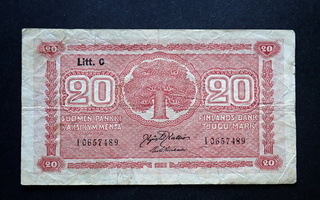 20 mk 1922 Litt.C no I0657489 Kallio-Kivikoski