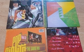 Vinyylejä 7 LP (yksi tupla) ja 1 mini LP