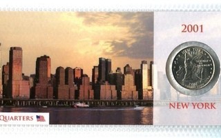 * New York 25 sentin kolikko Uusi Lue kuvaus