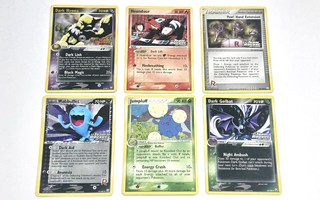 Pokemon - 6kpl holo EX Team Rocket Returns kortteja