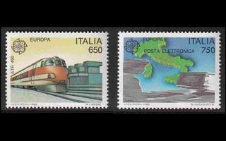 Italia 2043-4 ** Europa viestintä ja liikenne (1988)