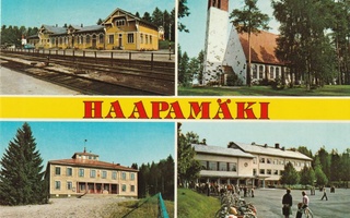 Haapamäki - Rautatieasema -  kirkko - koulu - suoja
