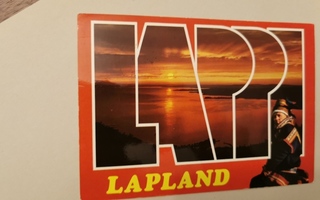 Lappi, Lapland, kulkenut postikortti