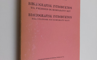 Lennart Pålsson ym. : Bibliografisk introduktion : til fr...