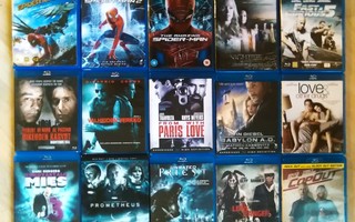 15kpl Blu-Ray elokuvia