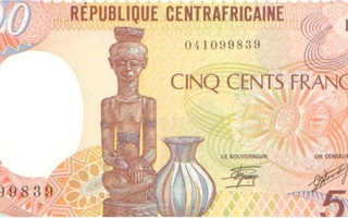 Keski-Afrikka 500 fr 1987