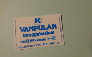 TT-etiketti K Vampulan kauppakeskus
