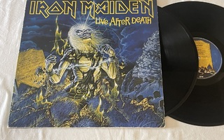 Iron Maiden – Live After Death (1985 EU LP + pussit +liite)