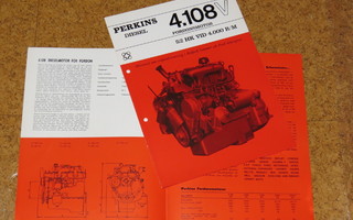 1979 Perkins 4.108 dieselmoottori esite - KUIN UUSI