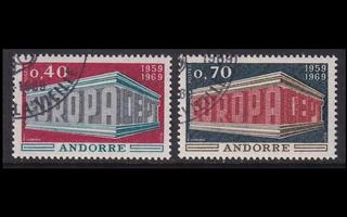 Andorra Fr 214-5 o Europa (1969)