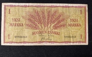 1 Markka 1963 N9986063 Ros-Eng Kl4