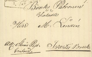 1849 kirje Kokkolasta Tammisaareen (ei sisältöä)