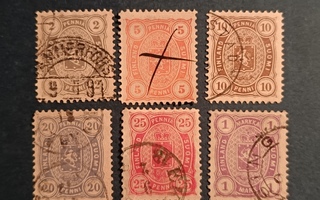 1882-84 Nelilukuiset. Hammaste 12 1/2