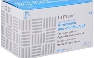 Lifa air kirurginen suu-nenäsuojus type IIR, musta 50 kpl