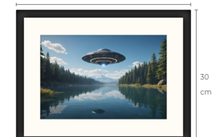 Uusi taulu UFO Science Fiction koko 30 cm x 40 cm
