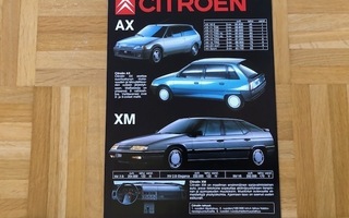 Esite Citroen mallisto 1990: AX, BX, XM