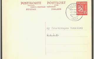 1950 15mk vastausosa Paltamosta Ouluun