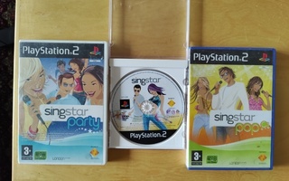 Singstar -pelipaketti PS2 (3kpl)