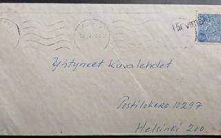 Pp-leima HIRVIMÄKI / Kuopio kirjeellä 1970