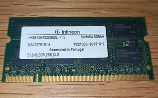 Infineon 512MB DDR266 PC2100 SO-DIMM