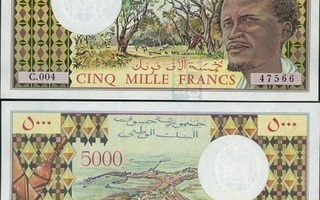 Djibouti 5000 Francs v.1979 (P-38d) UNC Harv. + upea! CV=80$
