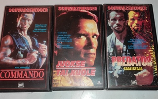 Commando, Running man, Predator VHS