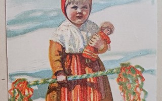 Adele Söderberg: Pieni leidi toivottaa Uutta Vuotta, p. 1918