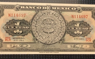 Un Peso Mexxico 1965 UNC