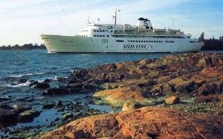 Vanha laivapostikortti S/S Svea Jarl Silja Line