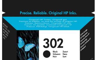 HP 302, alkuperäinen musta mustekasetti