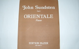 John Sundsten Op.11 ORIENTALE Piano v. 1976 nuotit