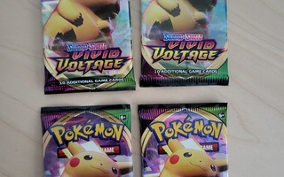 Vivid Voltage Pokemon boosterit × 4