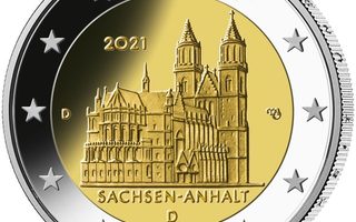 ** SAKSA 2€ 2021 Sachsen-Anhalt pillerissä **