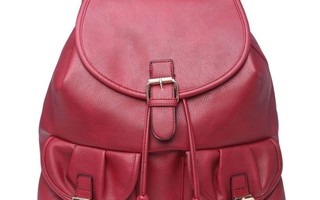 Red Two Front Pockets Backpack