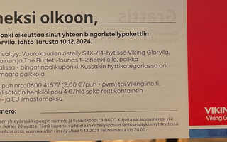 Vikingline Jouluristeily 10.12 viking gloryEi sisällä bingoa