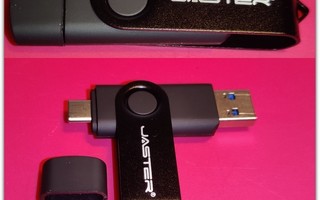 64Gt USB-muistitikku, USB 3.0- ja USB C -liitännöillä #30146