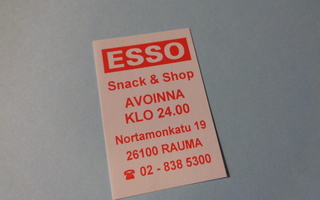 TT-etiketti Esso Snack & Shop, Rauma