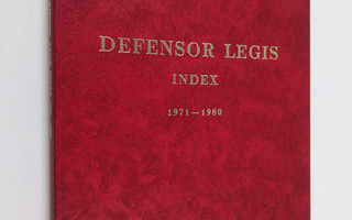Defensor legis index 1971-1980