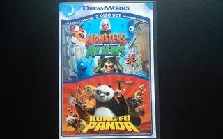 DVD: Monsters vs Aliens + Kung Fu Panda 2x DVD (DreamWorks)