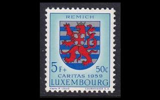 Luxemburg 616 ** Caritas 5 Fr + 50 C (1959)