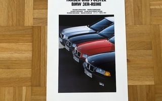 Esite BMW E36 300-sarja värikartta, 1990/1991. 3-sarja