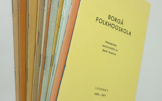 Borgå folkhögskola - årsberättelser 1930-1971