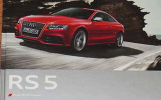 2010 Audi RS 5 PRESTIGE esite - KUIN UUSI - 60 sivua - kirja