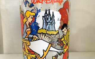 vintage Tuhkimo keräilylasi (Disney 1985)