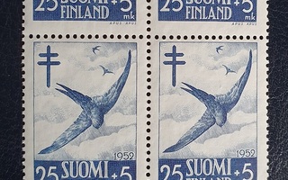 Nelilö Tuberkuloosin vastustaminen 1952 Lintuja 25 mk + 5 mk