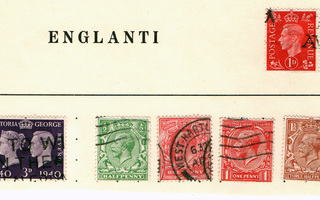 Vanhoja postimerkkejä Iso-Britannia Great Britain