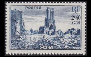 Ranska 738 ** Jälleenrakennus Caen (1945)