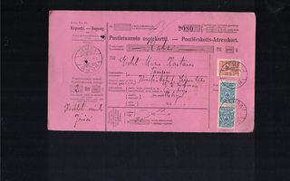 Postietuannin osotekortti, Jämsä 1916