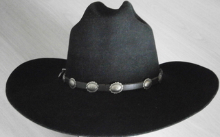 Stetson western hattu 56\7 musta  3 X