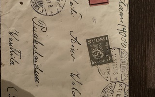 Vanha kirjekuori  1930- luvulta